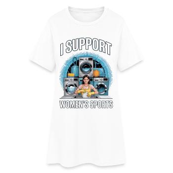 Je soutiens le bootleg inportable du sport féminin - Robe T-shirt Femme - blanc - Devant