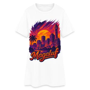 Magaluf Mallorca Malle Cadeau de Soleil de Vacances - Robe T-shirt Femme - blanc - Devant