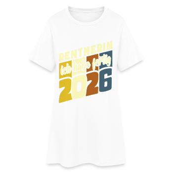 J’ai terminé | Retraité 2026 - Rente - Robe T-shirt Femme - blanc - Devant