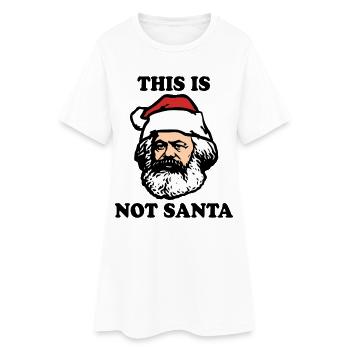 Karl Marx | Ce n’est pas le Père Noël | Père Noël - Robe T-shirt Femme - blanc - Devant