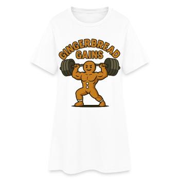 Le pain d’épice gagne un design de Noël amusant - Robe T-shirt Femme - blanc - Devant