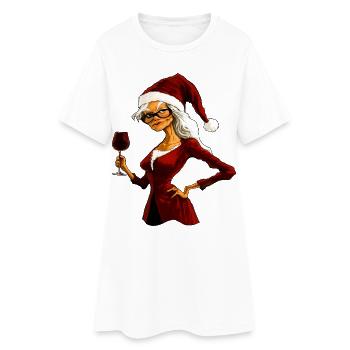 Hexen Weihnachten - Frauen T-Shirt-Kleid - Weiß - Vorne