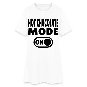 HotchocolateModeONBLK - Women’s T-Shirt Dress - white - Front