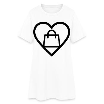 Heart + Shopping – Shopping Lover - Women’s T-Shirt Dress - white - Front