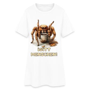 Kaffee Spinnenwitz - Robe T-shirt Femme - blanc - Devant