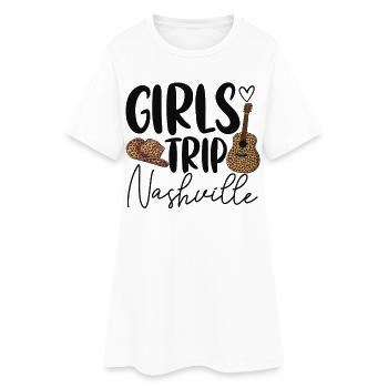 Voyage entre filles Nashville - Robe T-shirt Femme - blanc - Devant