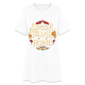 Speak Tamil Feel Home Tamilisch Sri Lanka - Robe T-shirt Femme - blanc - Devant