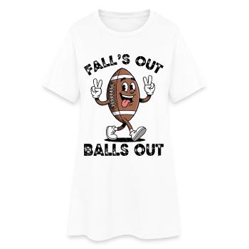American football - Women’s T-Shirt Dress - white - Front