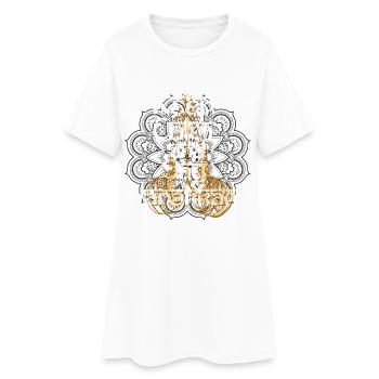Tamil Sri Lanka Keep Calm And Say Vanakkam - Frauen T-Shirt-Kleid - Weiß - Vorne
