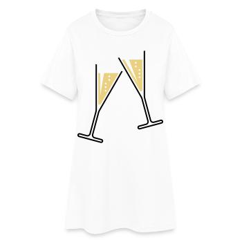 2 Sektgläser (Sekt / Trichter / Offen / 2C) - Robe T-shirt Femme - blanc - Devant