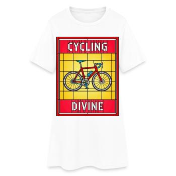 Vitrail Divin Cycling - Robe T-shirt Femme - blanc - Devant