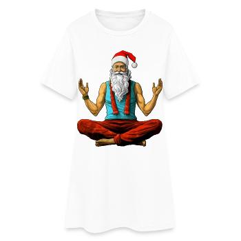 Méditation Yogi de Noël - Robe T-shirt Femme - blanc - Devant