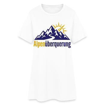 Alpenüberquerung Berge Wandern Outdoor - Frauen T-Shirt-Kleid - Weiß - Vorne