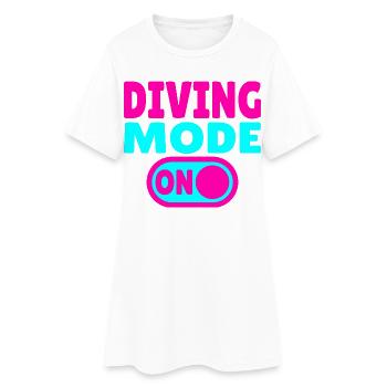 Mode plongée activé – Tauchen - Robe T-shirt Femme - blanc - Devant