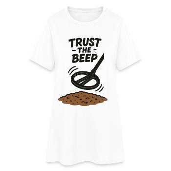 Faites confiance au design de chasse au trésor Beep - Robe T-shirt Femme - blanc - Devant
