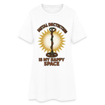 La détection de métaux est mon chasseur de trésors spatial heureux - Robe T-shirt Femme - blanc - Devant