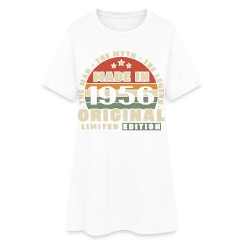 1956 Vintage Rétro Cadeau D'anniversaire - Robe T-shirt Femme - blanc - Devant