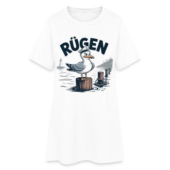 Motif du capitaine mouette de Rügen mer Baltique - Robe T-shirt Femme - blanc - Devant