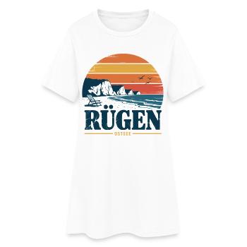 Cadeau rétro de la mer Baltique de Rügen - Robe T-shirt Femme - blanc - Devant