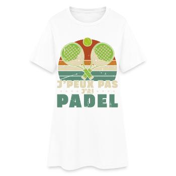 Je peux pas j ai padel - Robe T-shirt Femme - blanc - Devant