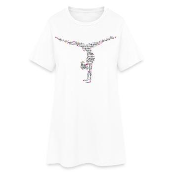 Gymnastique de sol Gymnastique artistique - Robe T-shirt Femme - blanc - Devant