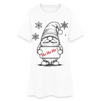 gnome de noël  - Robe T-shirt Femme - blanc - Devant