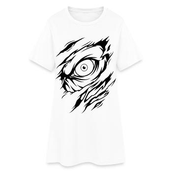 Couleurs des yeux de monstre bestial sélectionnables - Robe T-shirt Femme - blanc - Devant