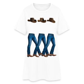 INVISIBLE COWBOY - nice people - Robe T-shirt Femme - blanc - Devant