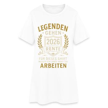 Pension 2026, adieu légendaire - Robe T-shirt Femme - blanc - Devant