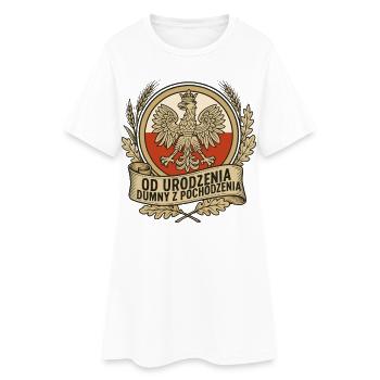 Born Proud Polish Eagle Emblem - Women’s T-Shirt Dress - white - Front