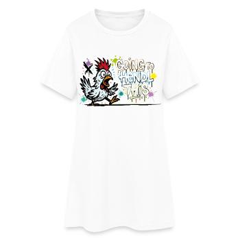 Going to Hendl This Graffiti Denglisch Spruch - Women’s T-Shirt Dress - white - Front
