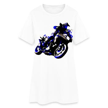 Enduro de voyage - Robe T-shirt Femme - blanc - Devant