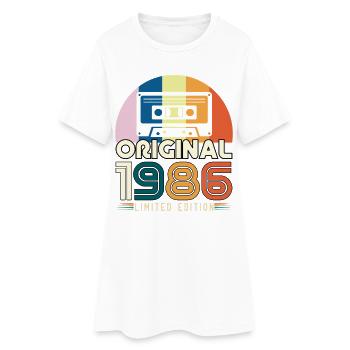 40 ans Anniversaire 1986 Vintage Original Cadeau - Robe T-shirt Femme - blanc - Devant
