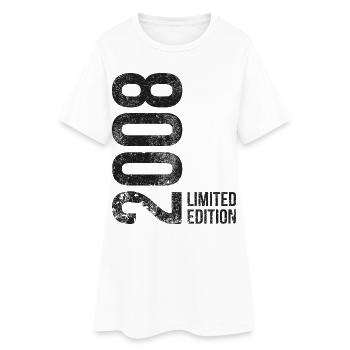 18e anniversaire garçon fille 18 ans 2008 Drôle - Robe T-shirt Femme - blanc - Devant
