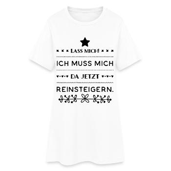 Drôle. Laisse-moi, je dois m’y mettre - Robe T-shirt Femme - blanc - Devant