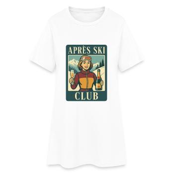 Retro Après Ski Club Sports d’hiver - Robe T-shirt Femme - blanc - Devant