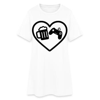 Bière Heart Gaming - Robe T-shirt Femme - blanc - Devant