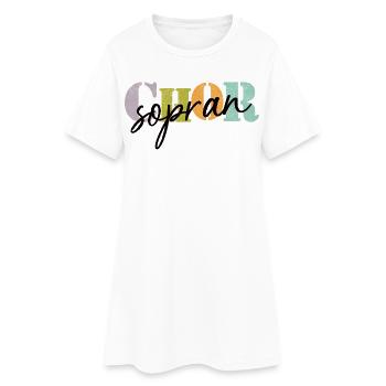 Chor Sopran - Frauen T-Shirt-Kleid - Weiß - Vorne