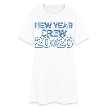 Tee de célébration du Nouvel An Crew 2026 - Robe T-shirt Femme - blanc - Devant