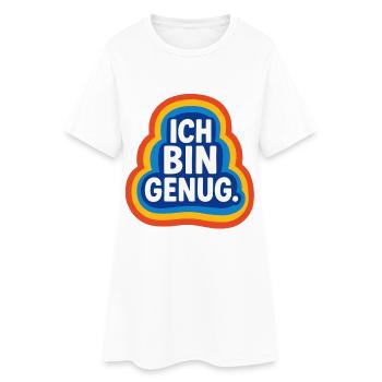 Je suis assez amour de soi Design rétro - Robe T-shirt Femme - blanc - Devant