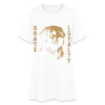 Golden Retriever Grace Loyalität - Frauen T-Shirt-Kleid - Weiß - Vorne
