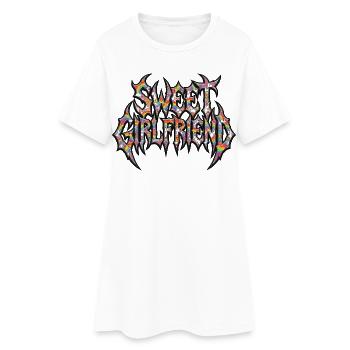 Couple de Valentines licorne - Robe T-shirt Femme - blanc - Devant