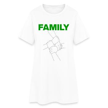 Famille – Ensemble, nous sommes forts, la force familiale - Robe T-shirt Femme - blanc - Devant