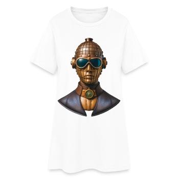 STEAM GIRL - steam punk'n'roll - Robe T-shirt Femme - blanc - Devant