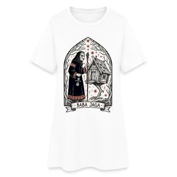 Baba Yaga Art populaire slave sombre - Robe T-shirt Femme - blanc - Devant