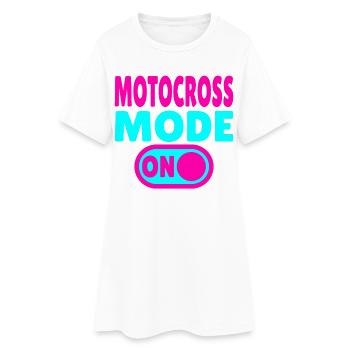 Motocross Mode ON – Dirt & Adrenaline - Women’s T-Shirt Dress - white - Front