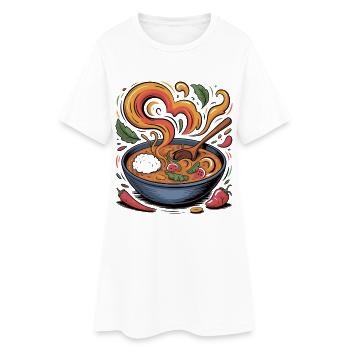 Magie du cœur de ramen avec parfum de légumes - Robe T-shirt Femme - blanc - Devant