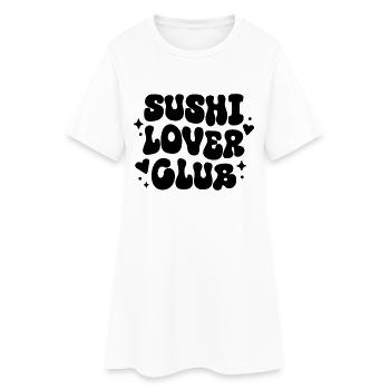 Club des amateurs de sushi cuisine japonaise drôle - Robe T-shirt Femme - blanc - Devant