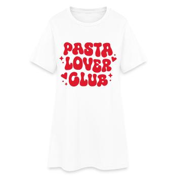 Club des amateurs de pâtes, cuisine italienne, rétro esthétique rouge - Robe T-shirt Femme - blanc - Devant