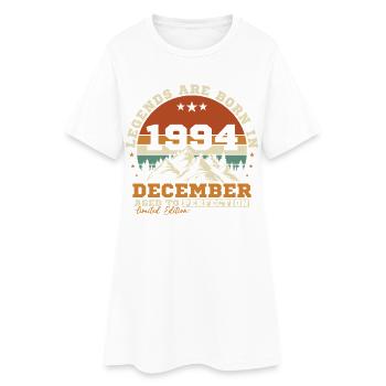 Dezember 1994 Vintage-Geburtstagsgeschenk - Frauen T-Shirt-Kleid - Weiß - Vorne